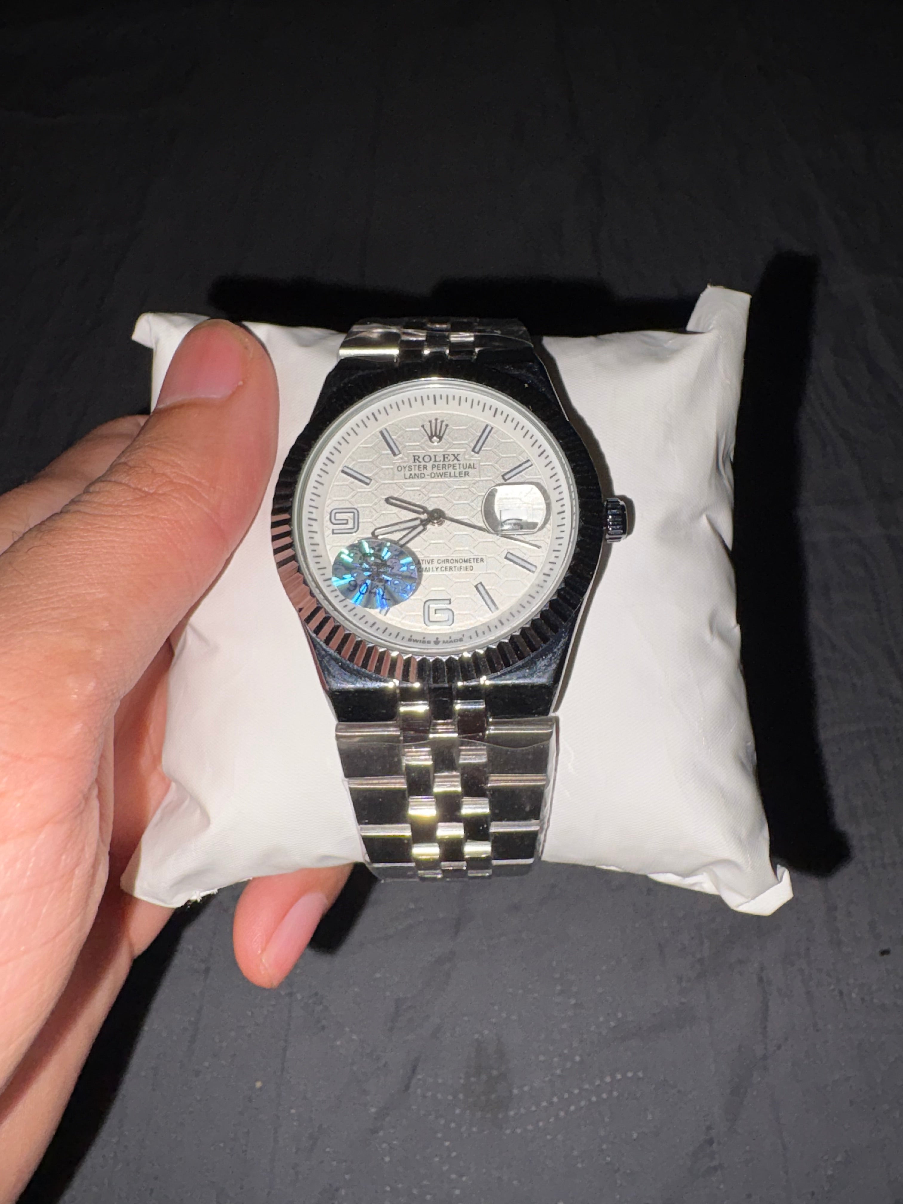 Rolex Land-Dweller Silver Semi-automatic