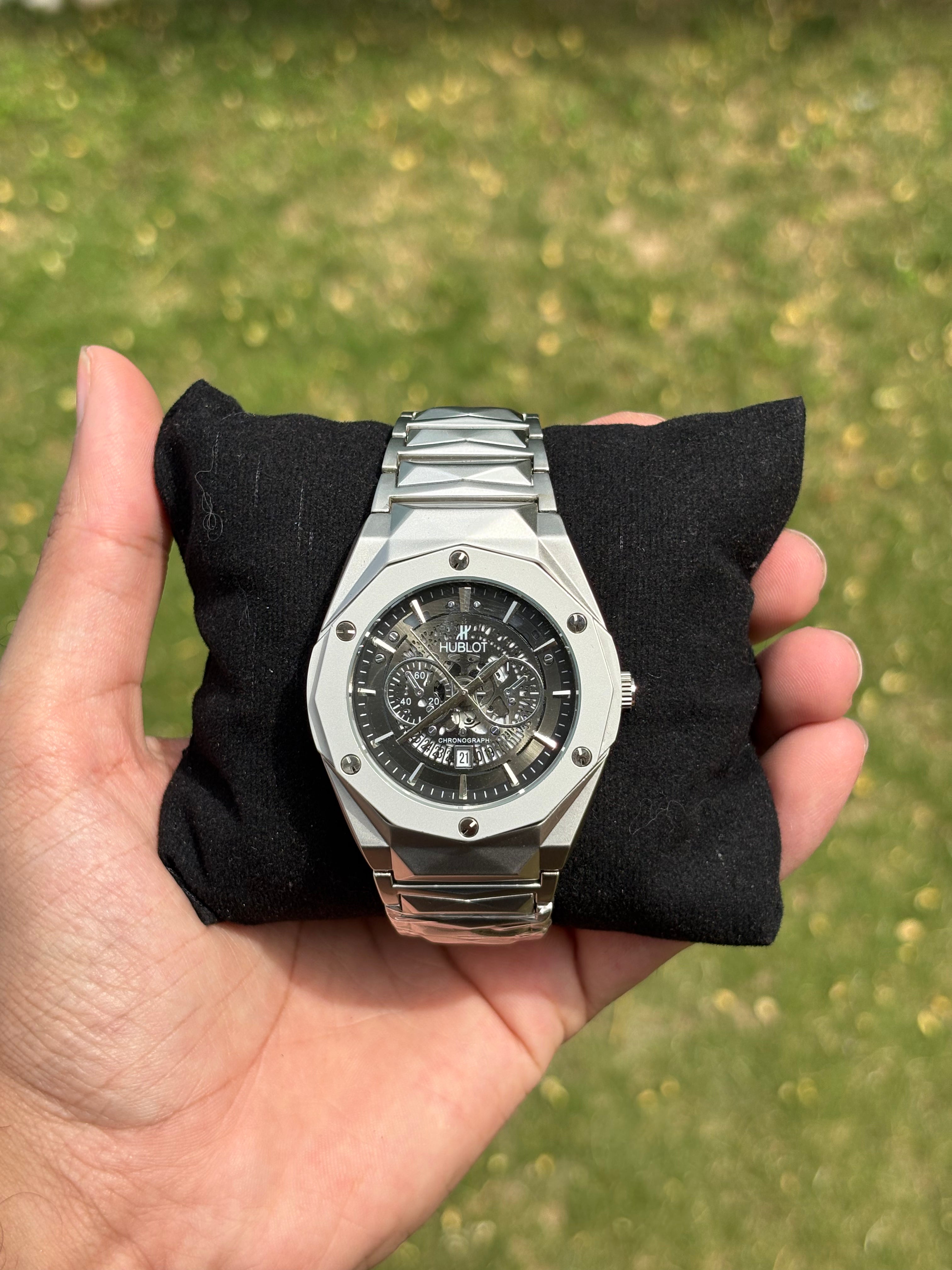 Hublot Steel Chain Two-Tone Black Dial