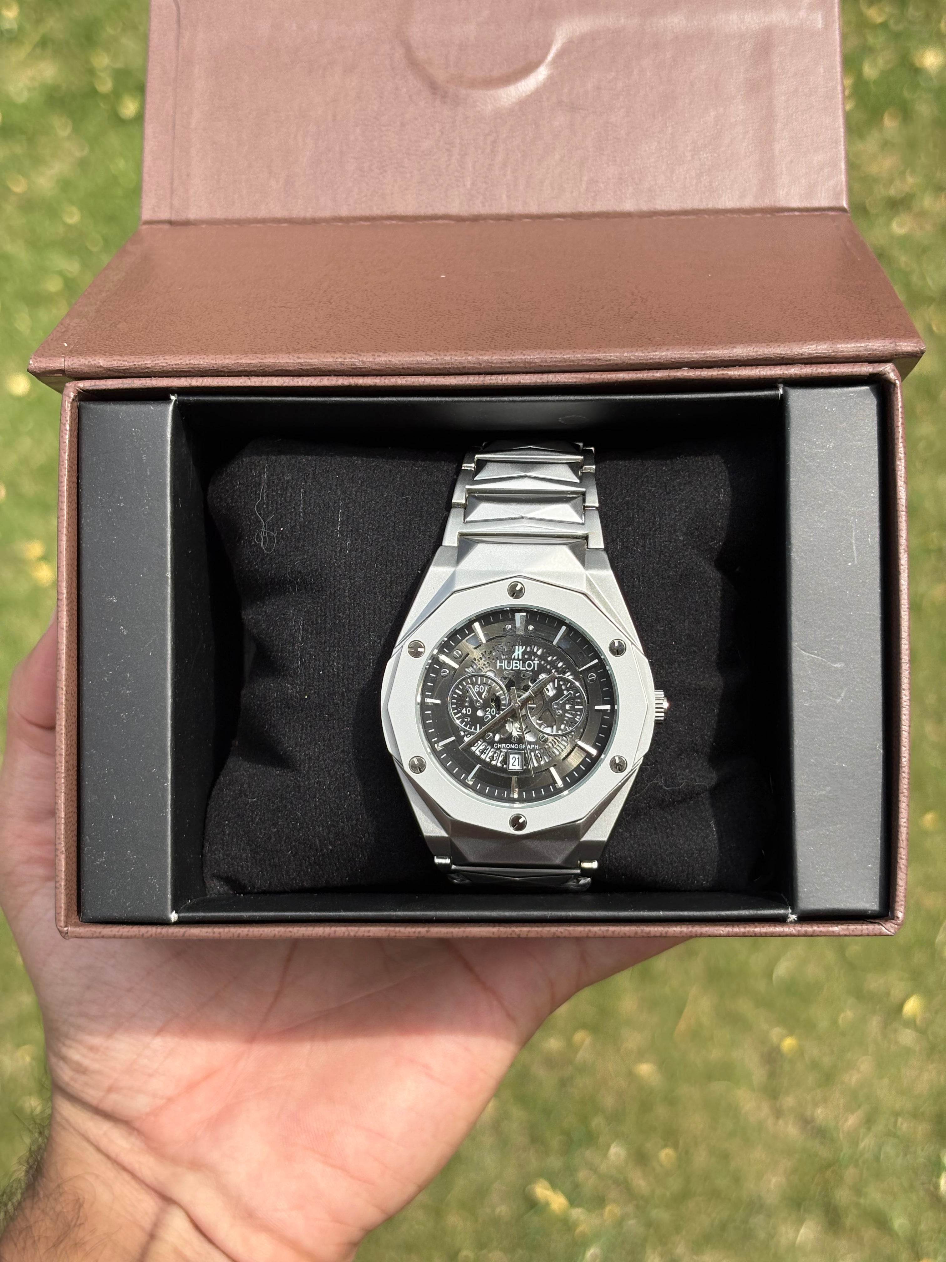 Hublot Steel Chain Two-Tone Black Dial